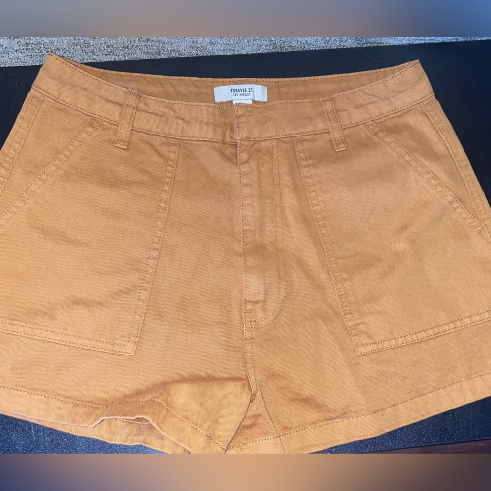 Forever 21 Camel High-Rise Shorts